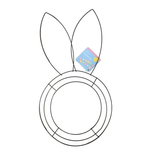 Easter Bunny Shaped Wire Wreath Frame 18 inch Set of 2 Everyday Special Occasion - Picture 1 of 2